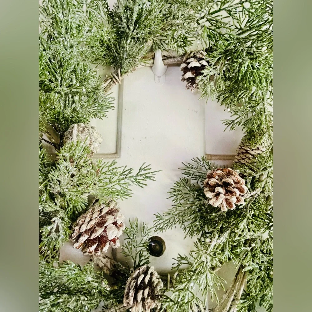 Birch Tipped Cedar Wreath